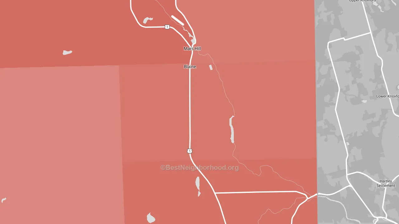 04734, ME block-group political-lean map