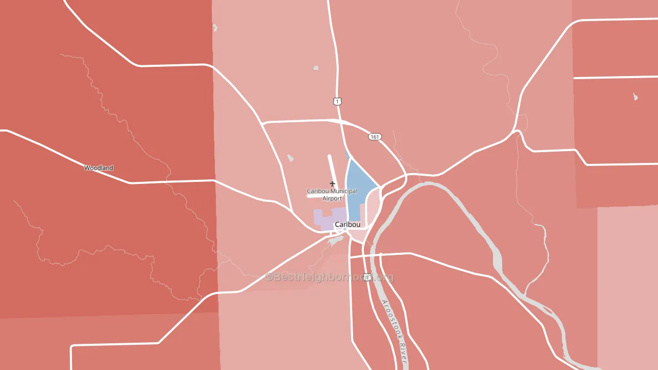 04736, ME block-group political-lean map