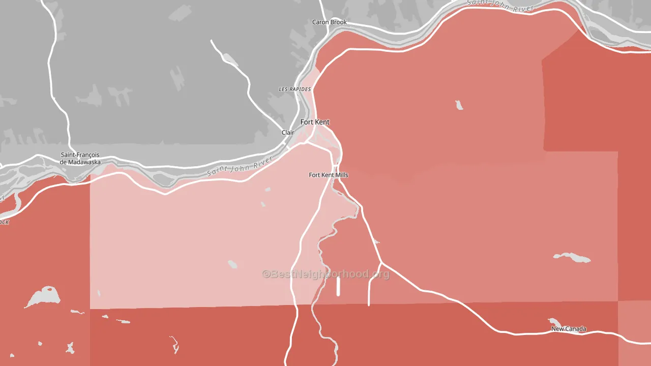 04743, ME block-group political-lean map