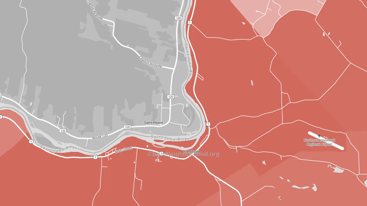 04745, ME block-group political-lean map