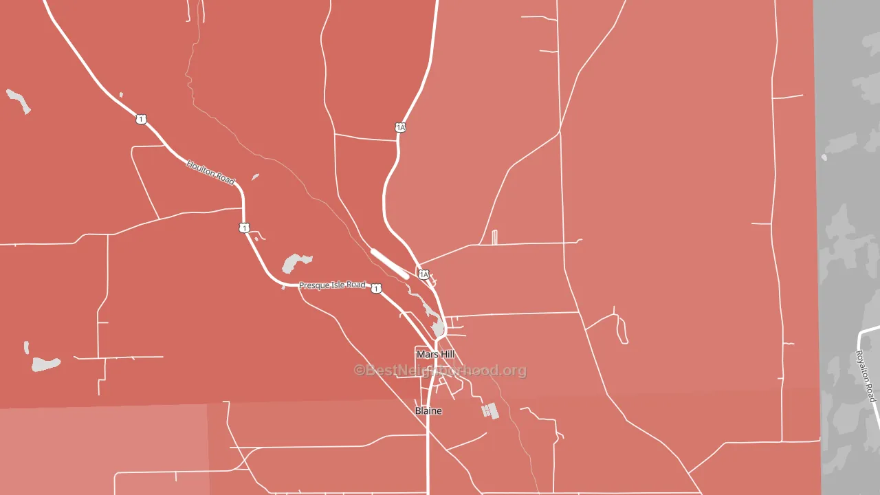 04758, ME block-group political-lean map