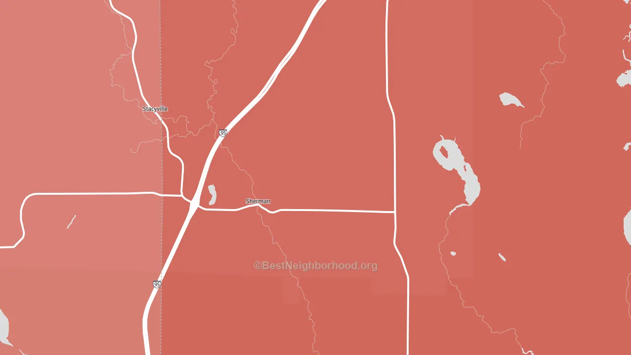 04776, ME block-group political-lean map