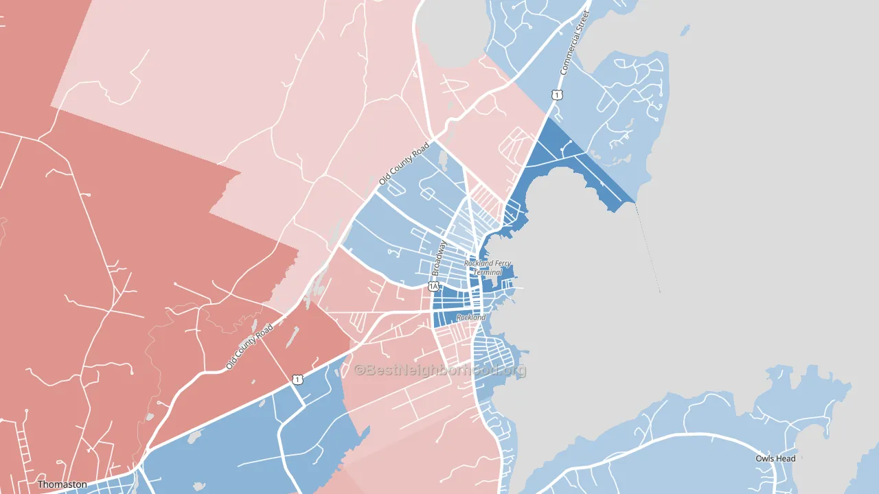 04841, ME block-group political-lean map
