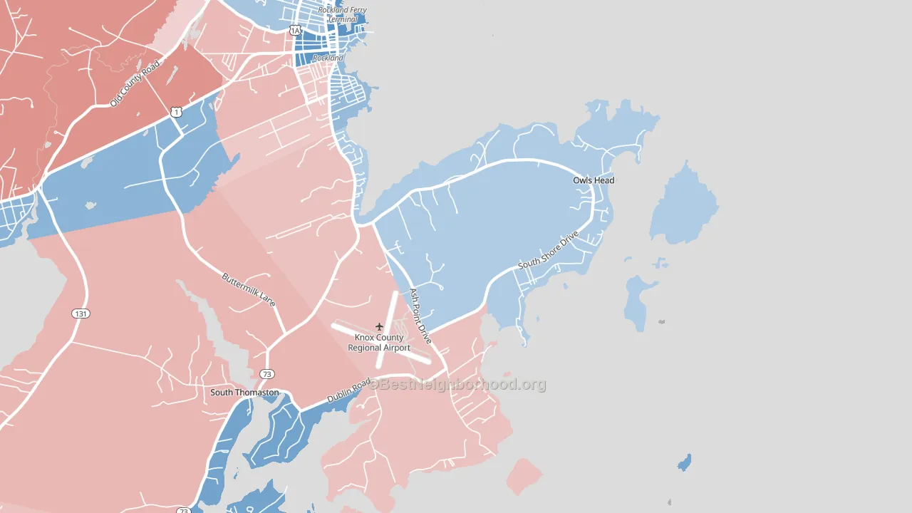 04854, ME block-group political-lean map