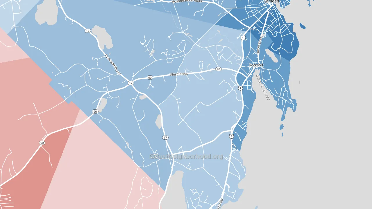 04856, ME block-group political-lean map