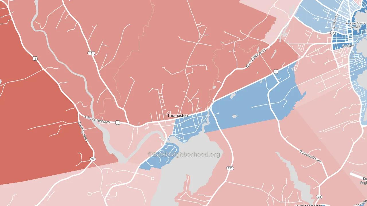 04861, ME block-group political-lean map
