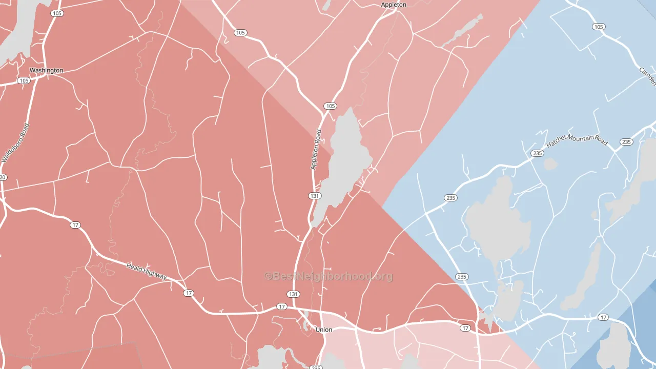 04862, ME block-group political-lean map