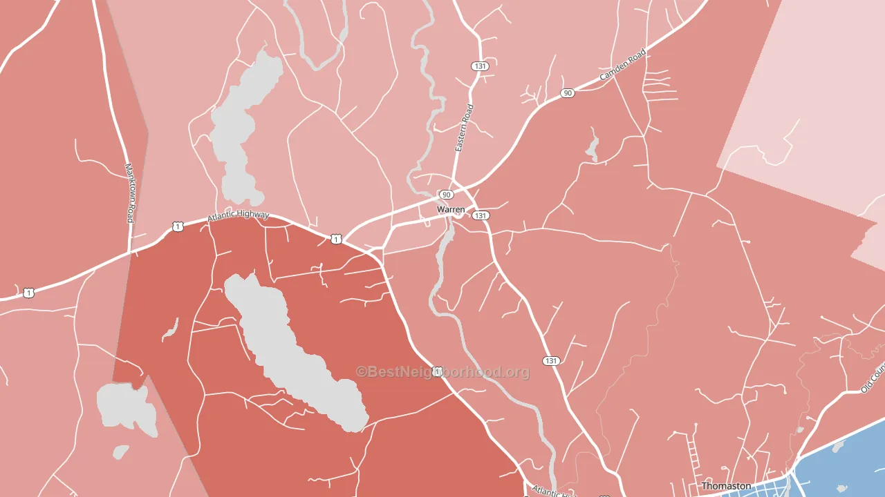 04864, ME block-group political-lean map