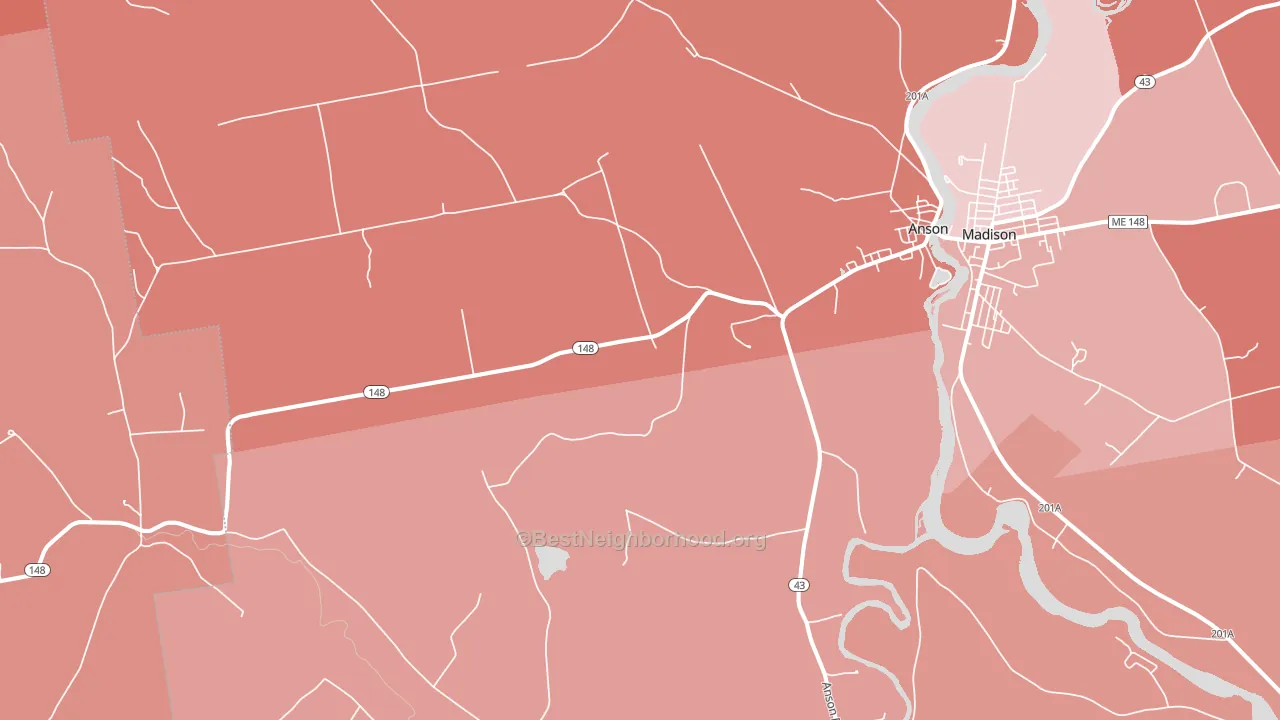 04911, ME block-group political-lean map