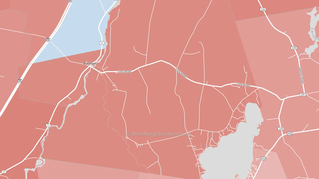 04922, ME block-group political-lean map
