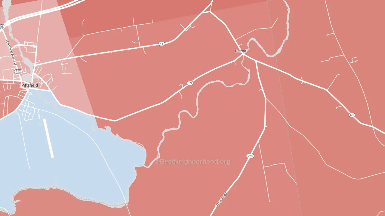 04929, ME block-group political-lean map