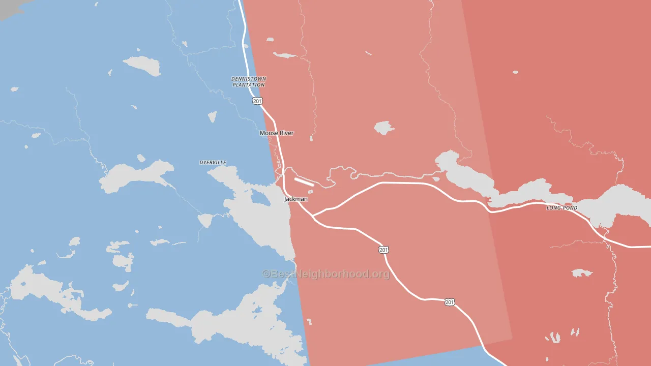 04945, ME block-group political-lean map