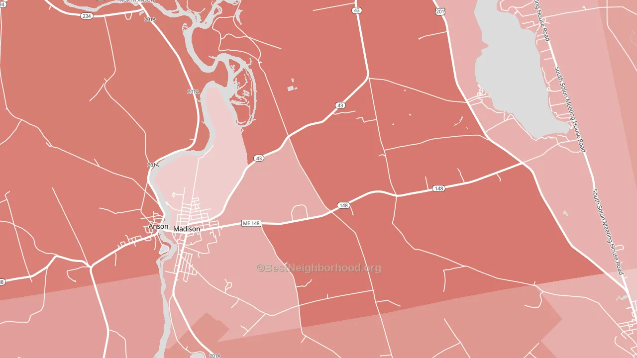 04950, ME block-group political-lean map