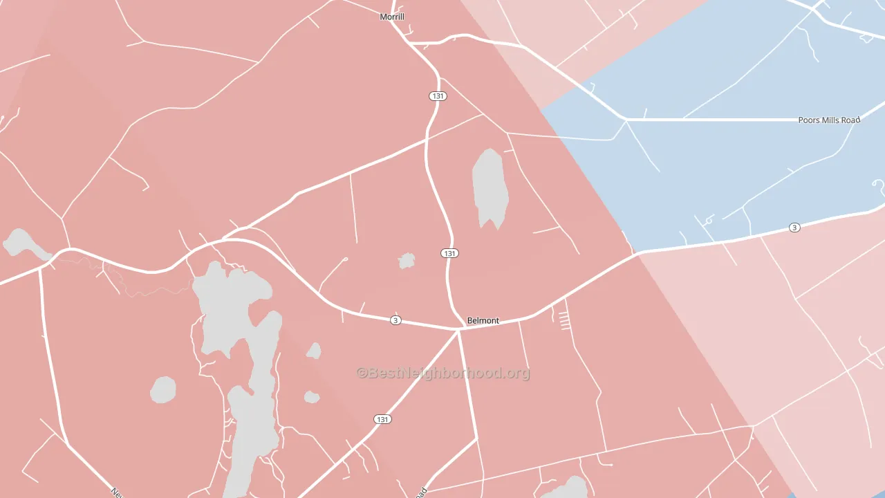 04952, ME block-group political-lean map
