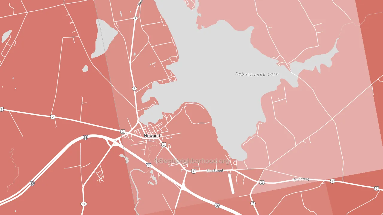 04953, ME block-group political-lean map