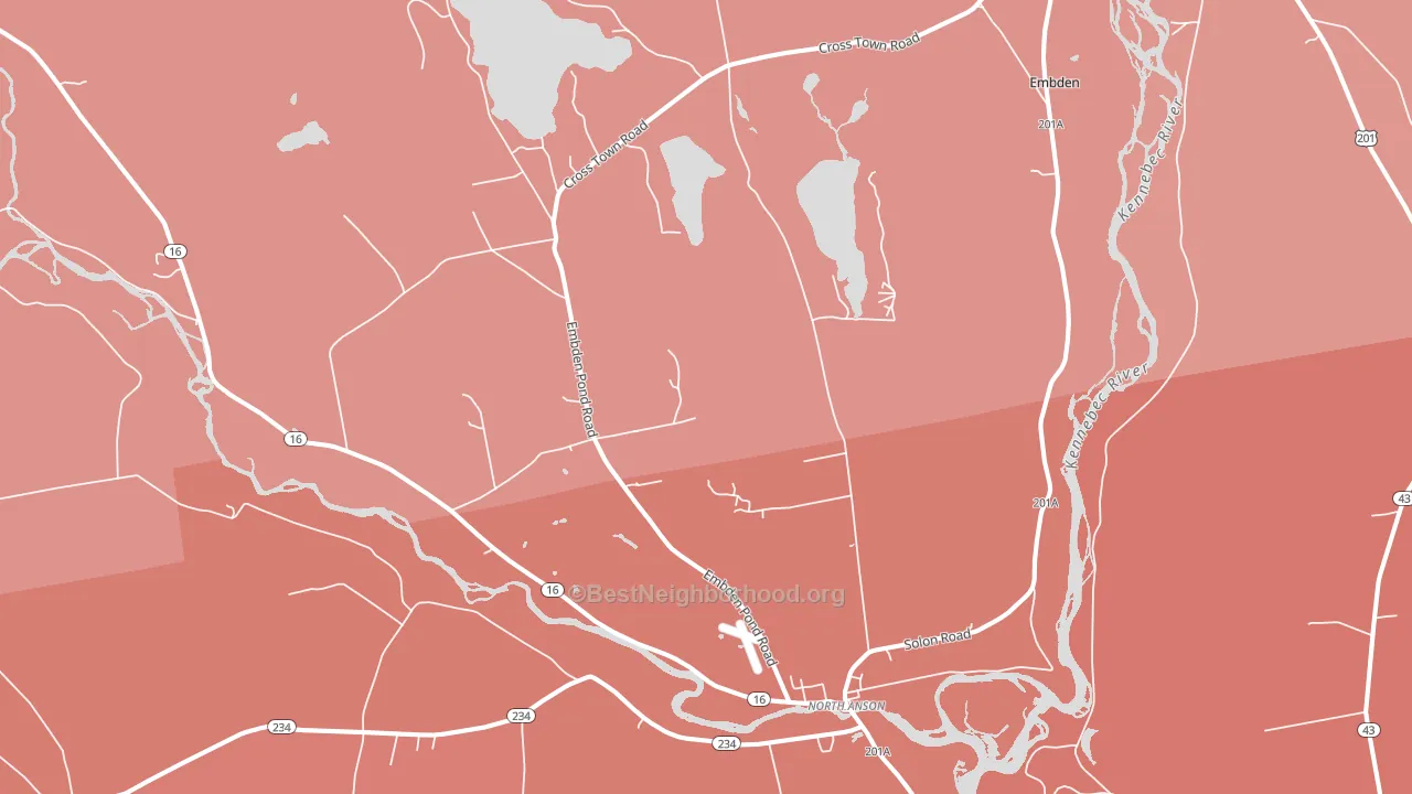 04958, ME block-group political-lean map