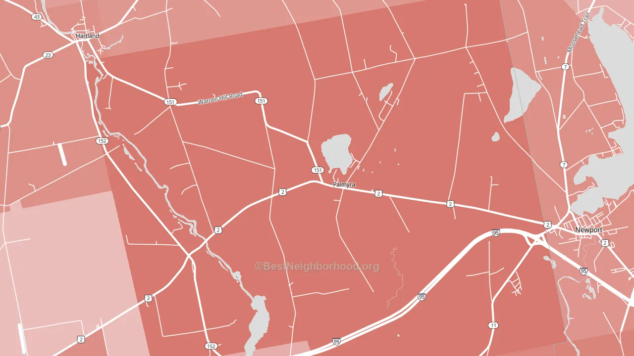 04965, ME block-group political-lean map