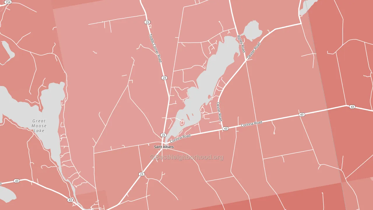 04971, ME block-group political-lean map