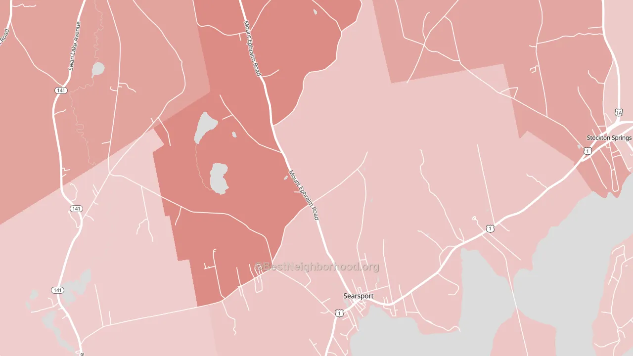 04974, ME block-group political-lean map