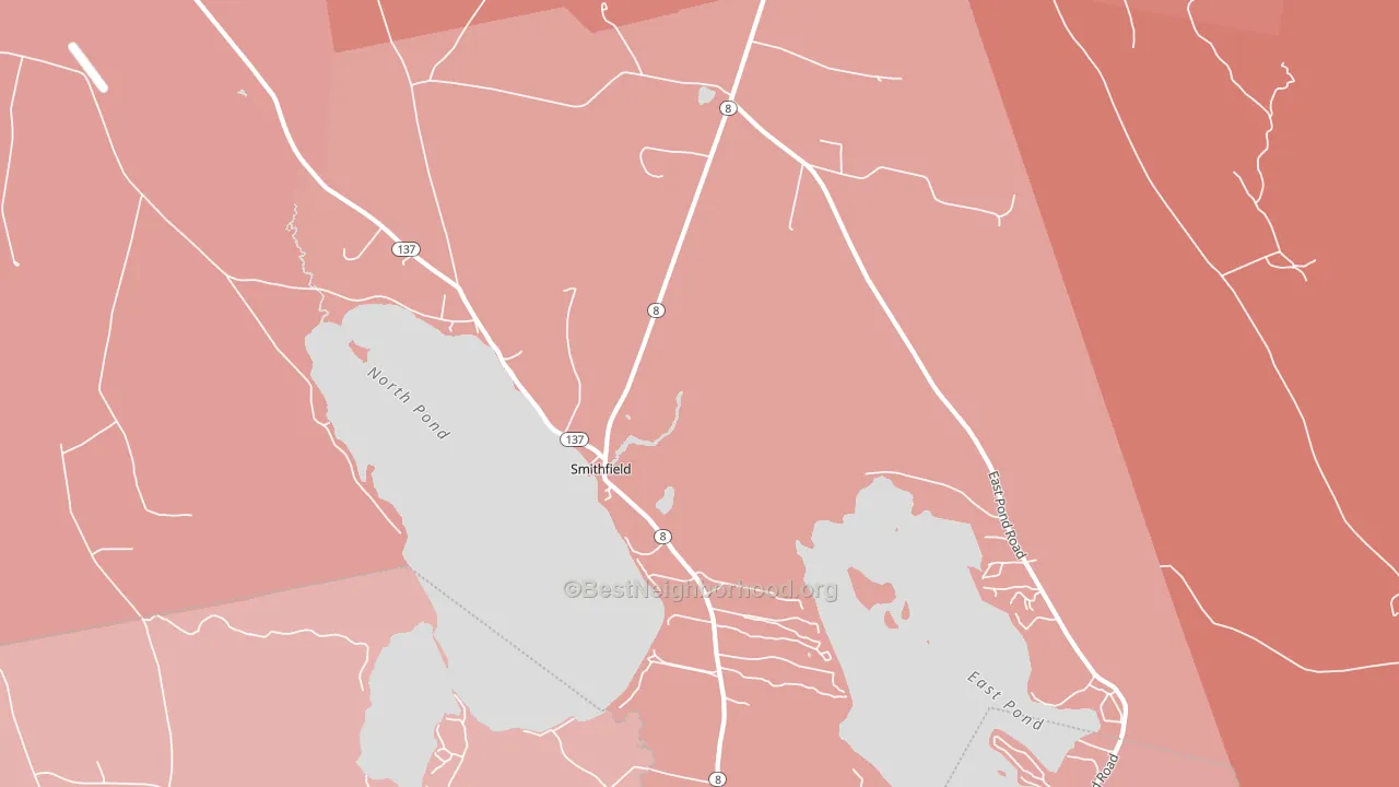 04978, ME block-group political-lean map
