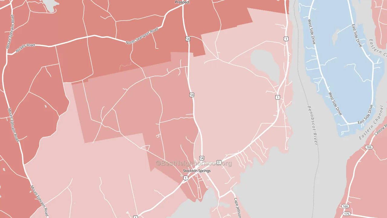 04981, ME block-group political-lean map