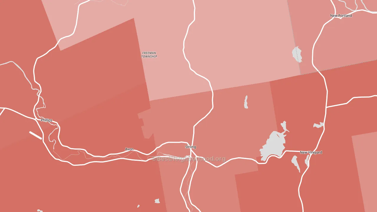 04983, ME block-group political-lean map