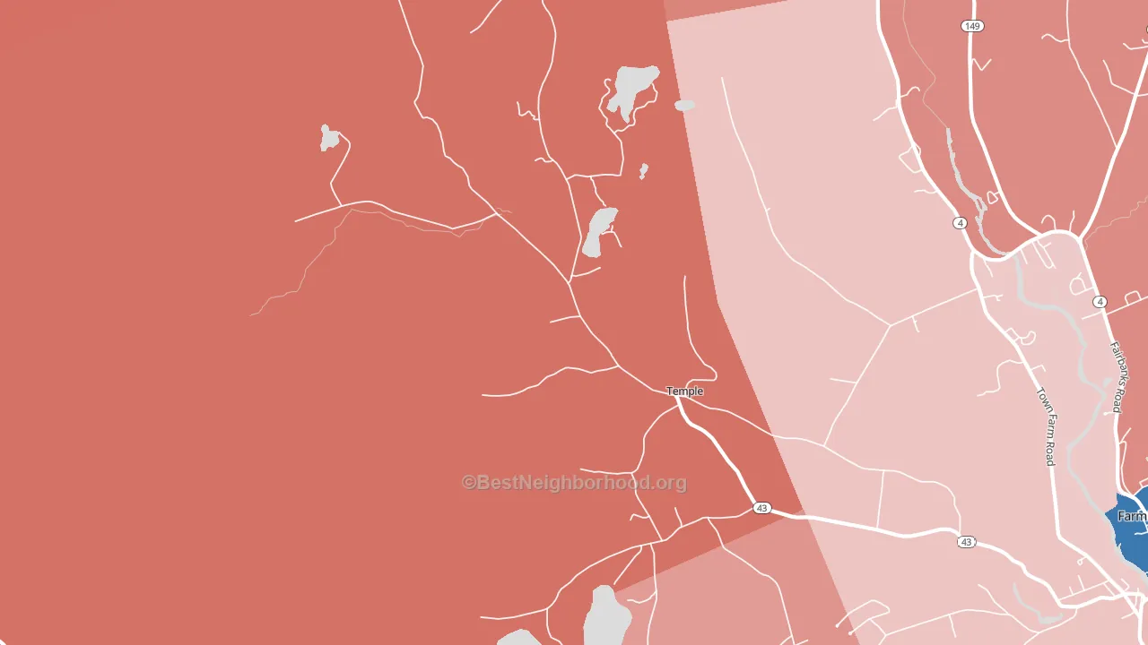 04984, ME block-group political-lean map
