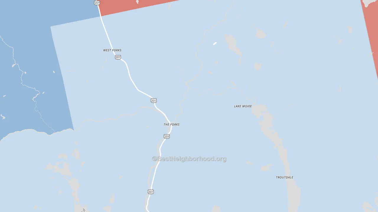 04985, ME block-group political-lean map