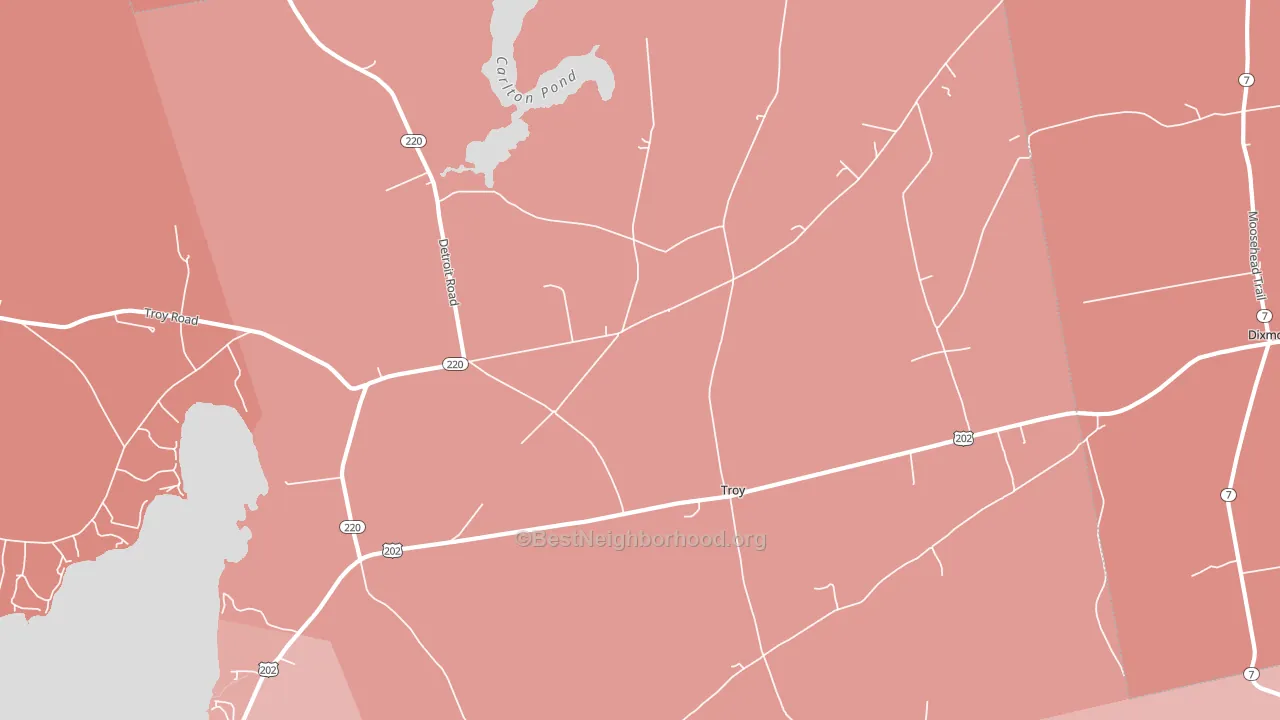 04987, ME block-group political-lean map