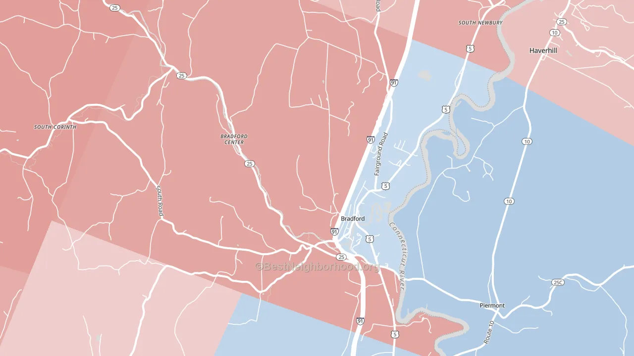 05033, VT block-group political-lean map