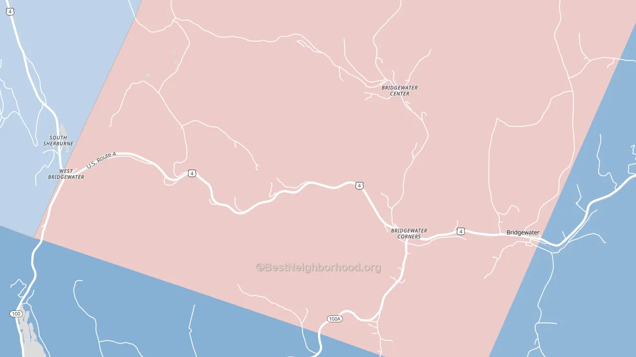 05035, VT block-group political-lean map