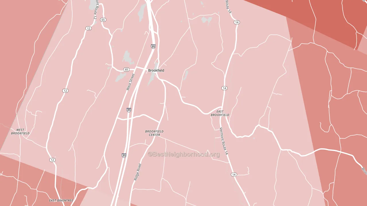 05036, VT block-group political-lean map