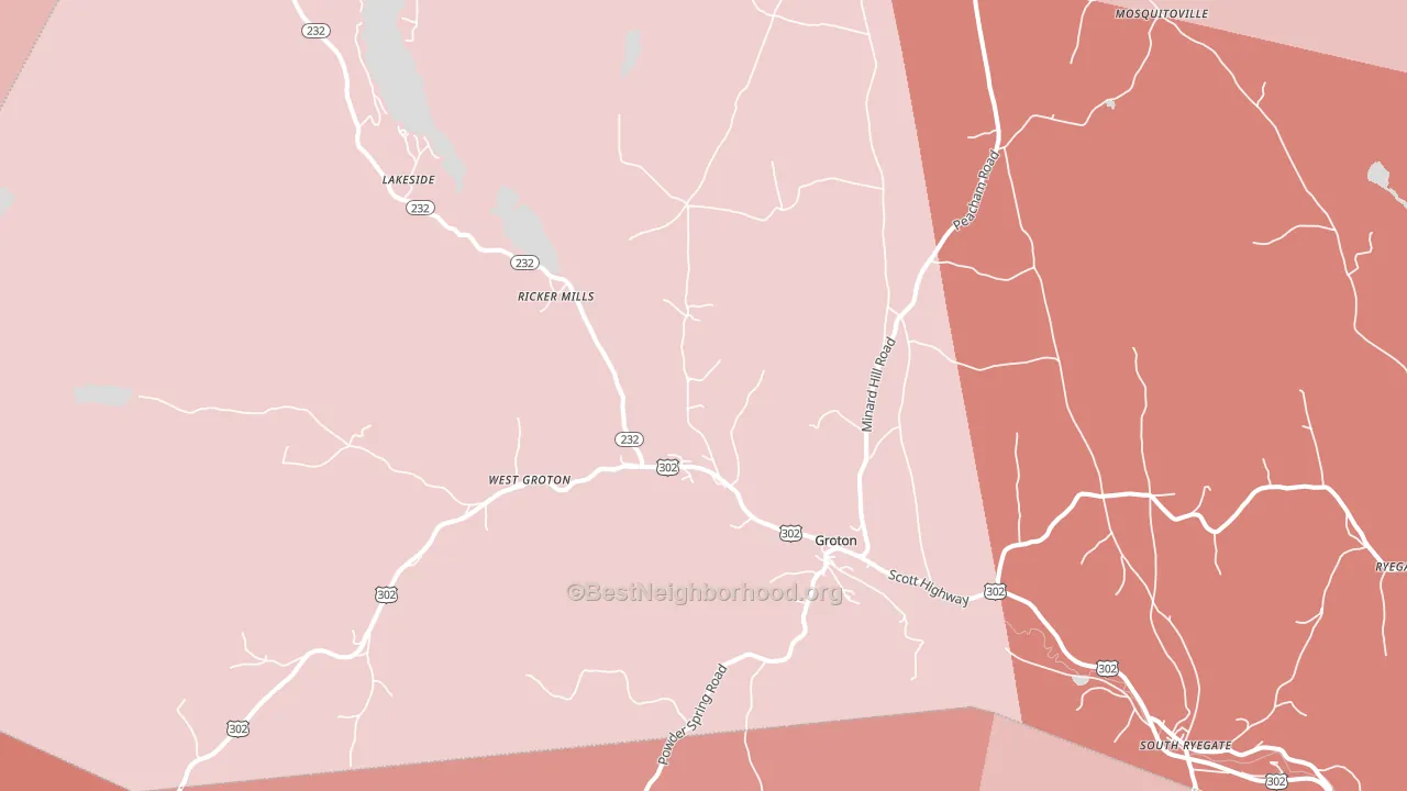 05046, VT block-group political-lean map