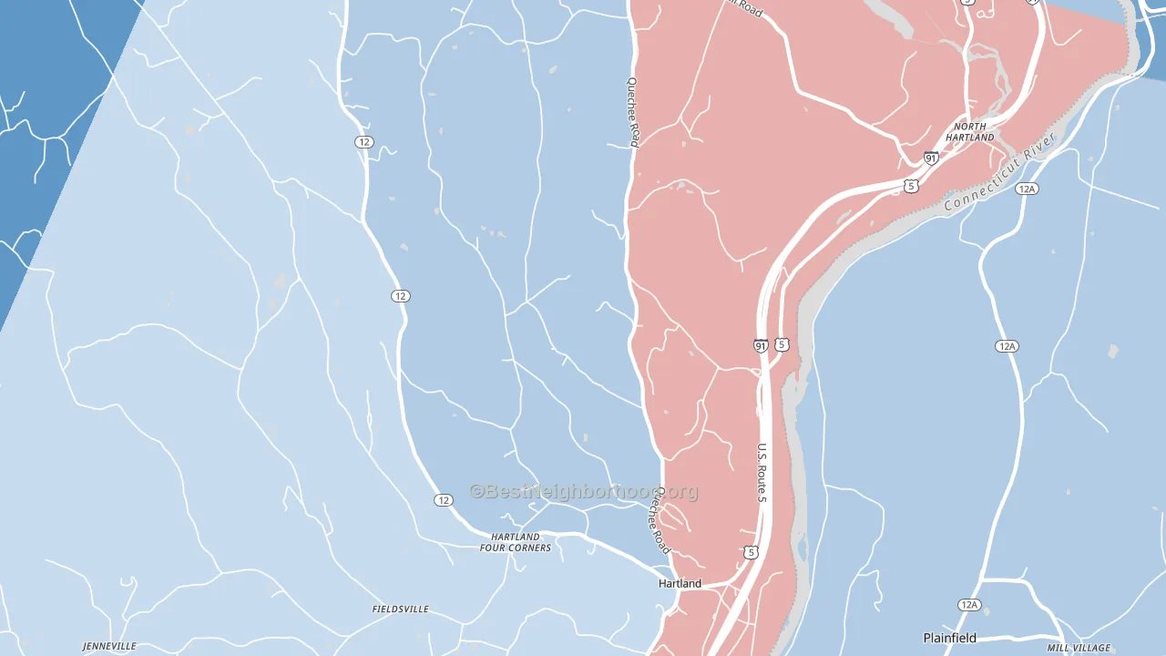 05048, VT block-group political-lean map