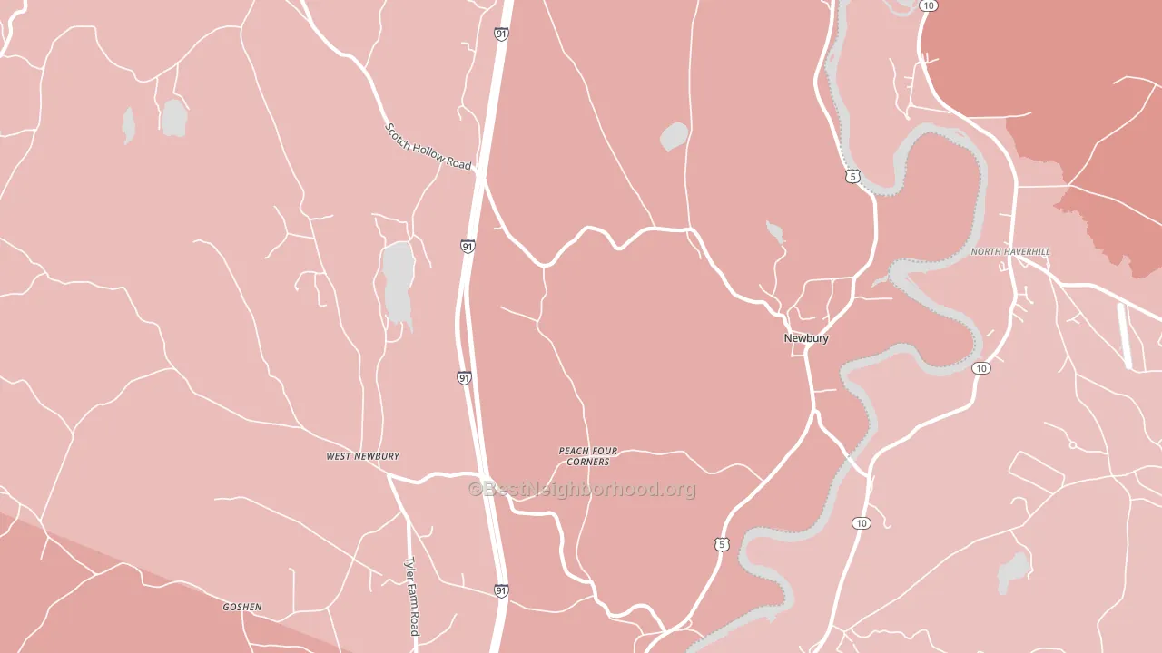 05051, VT block-group political-lean map