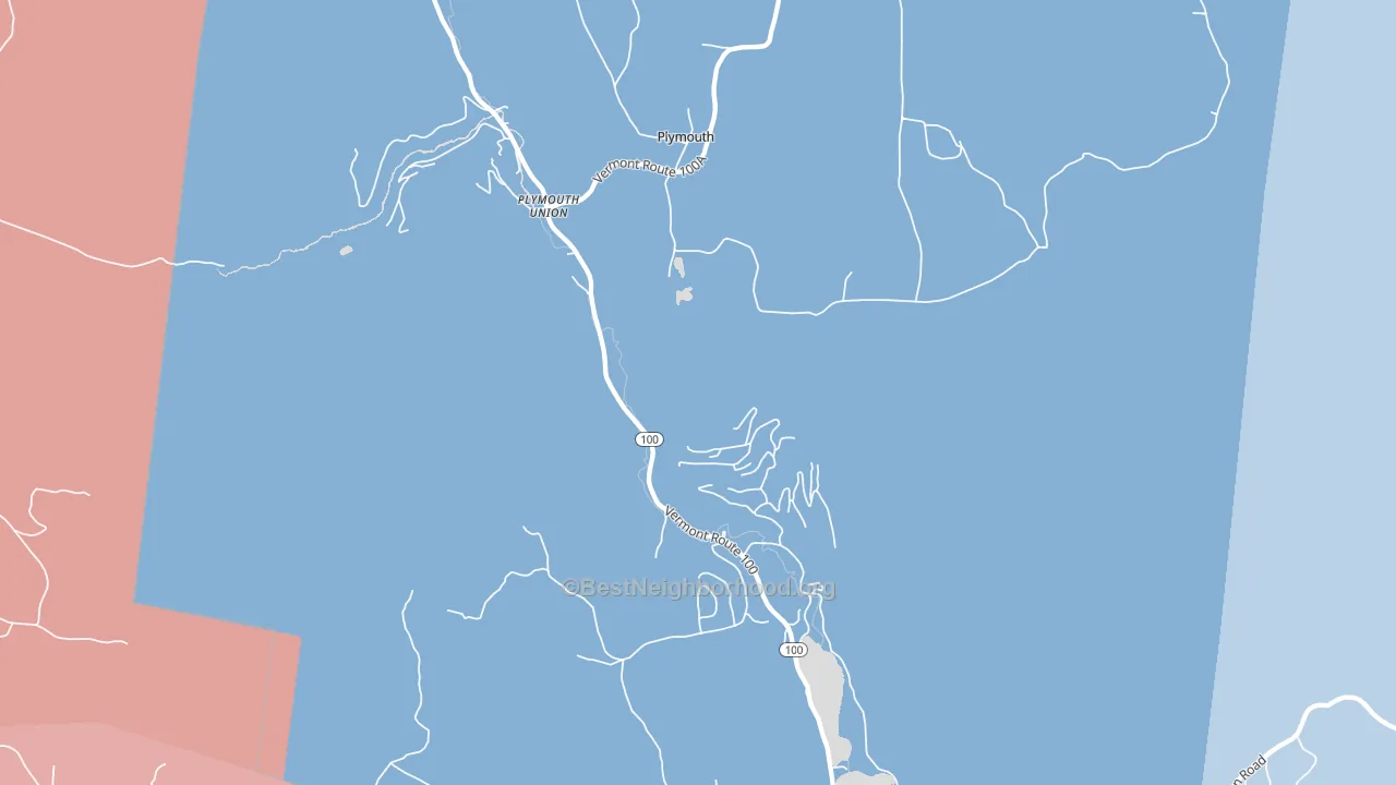 05056, VT block-group political-lean map