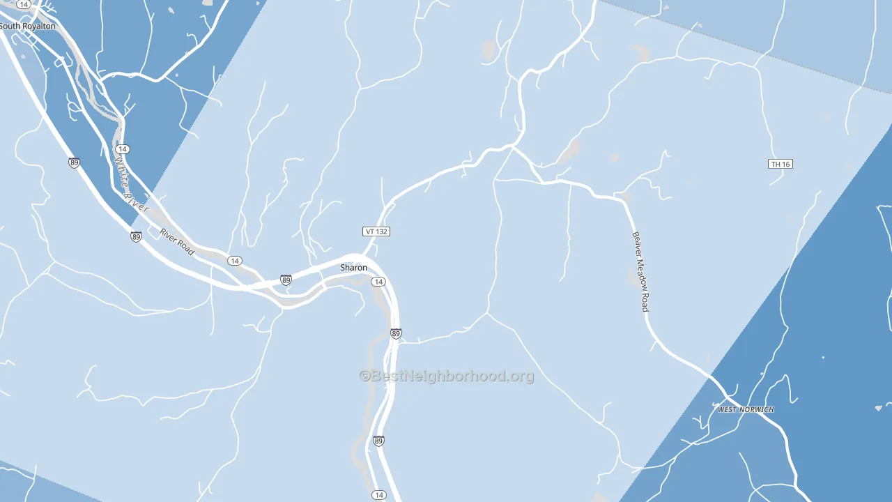 05065, VT block-group political-lean map