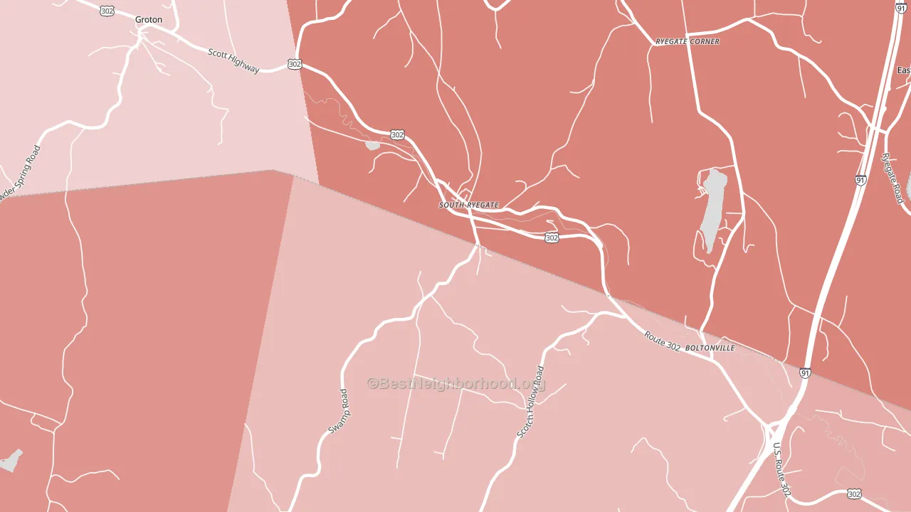 05069, VT block-group political-lean map