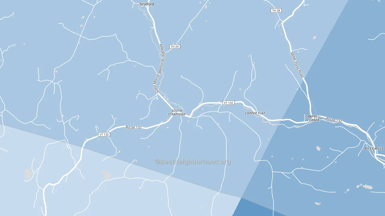 05070, VT block-group political-lean map
