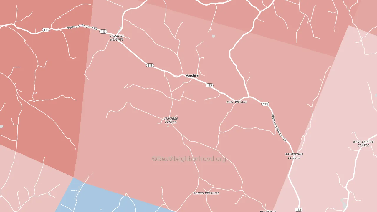 05079, VT block-group political-lean map