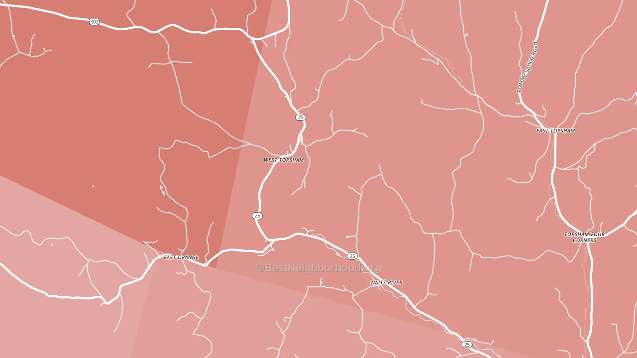 05086, VT block-group political-lean map