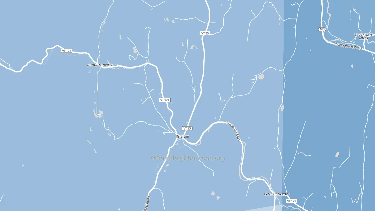 05146, VT block-group political-lean map