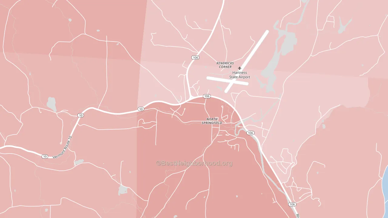05150, VT block-group political-lean map