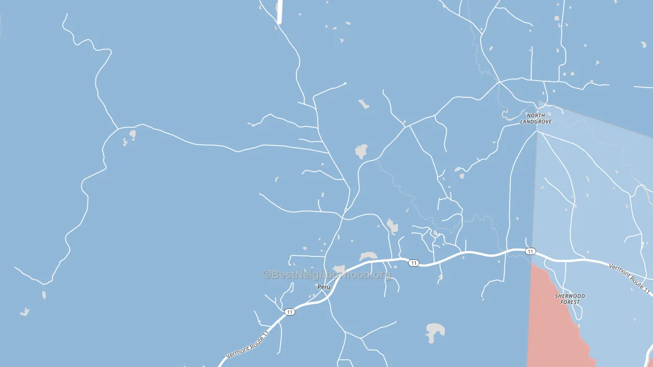 05152, VT block-group political-lean map