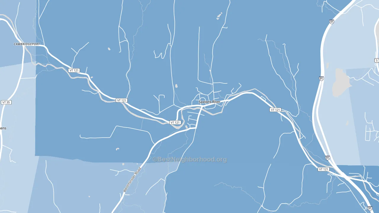 05154, VT block-group political-lean map