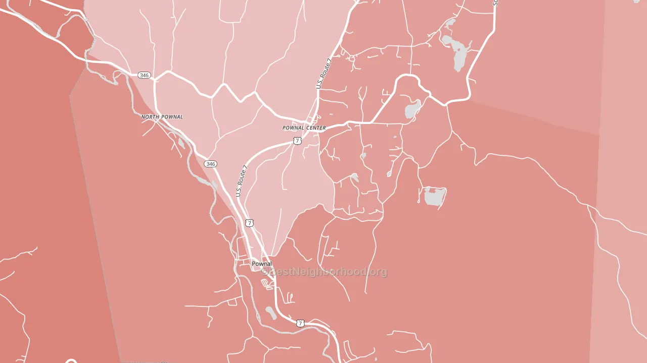 05261, VT block-group political-lean map