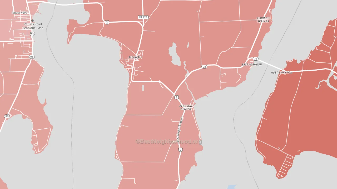 05440, VT block-group political-lean map