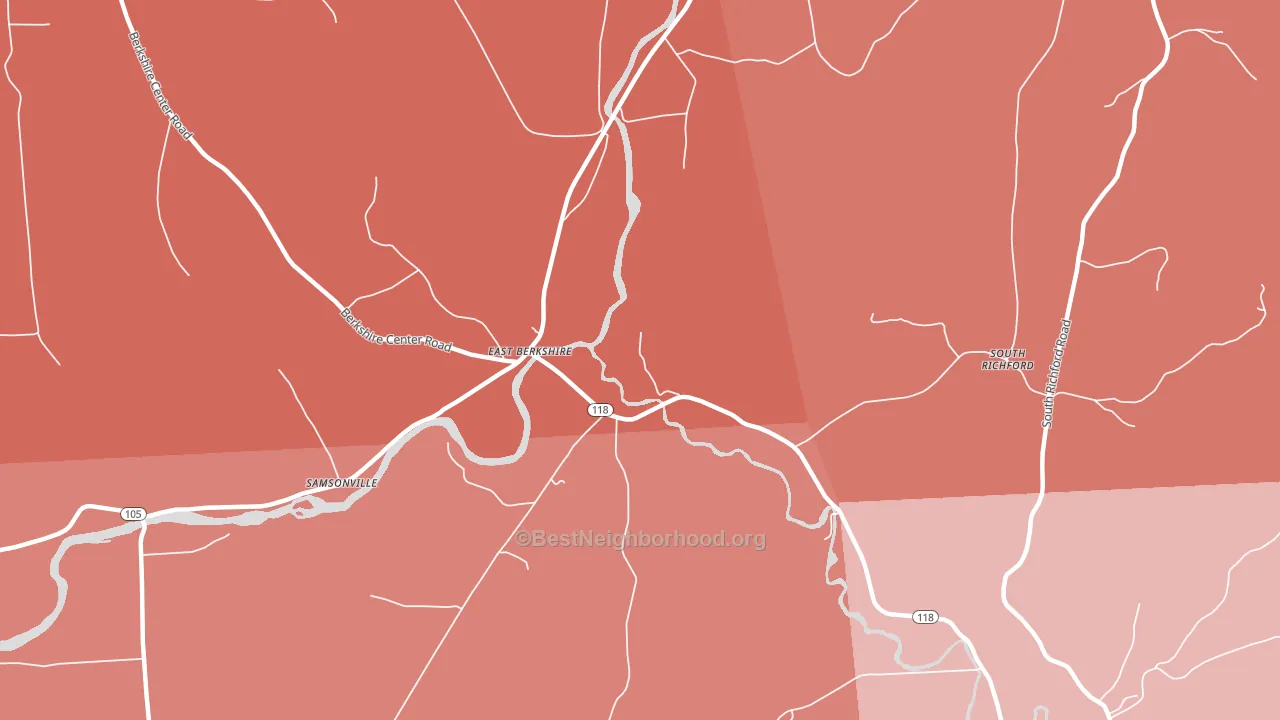 05447, VT block-group political-lean map