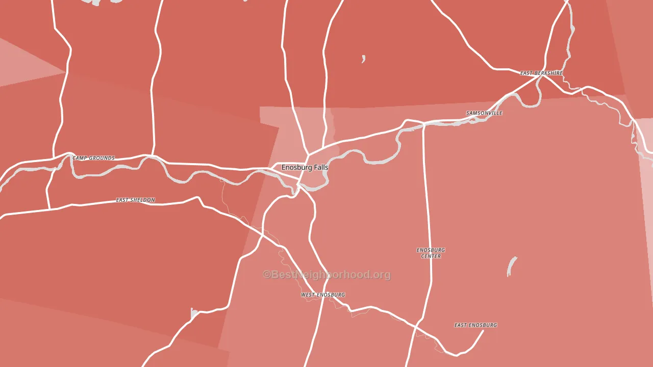 05450, VT block-group political-lean map