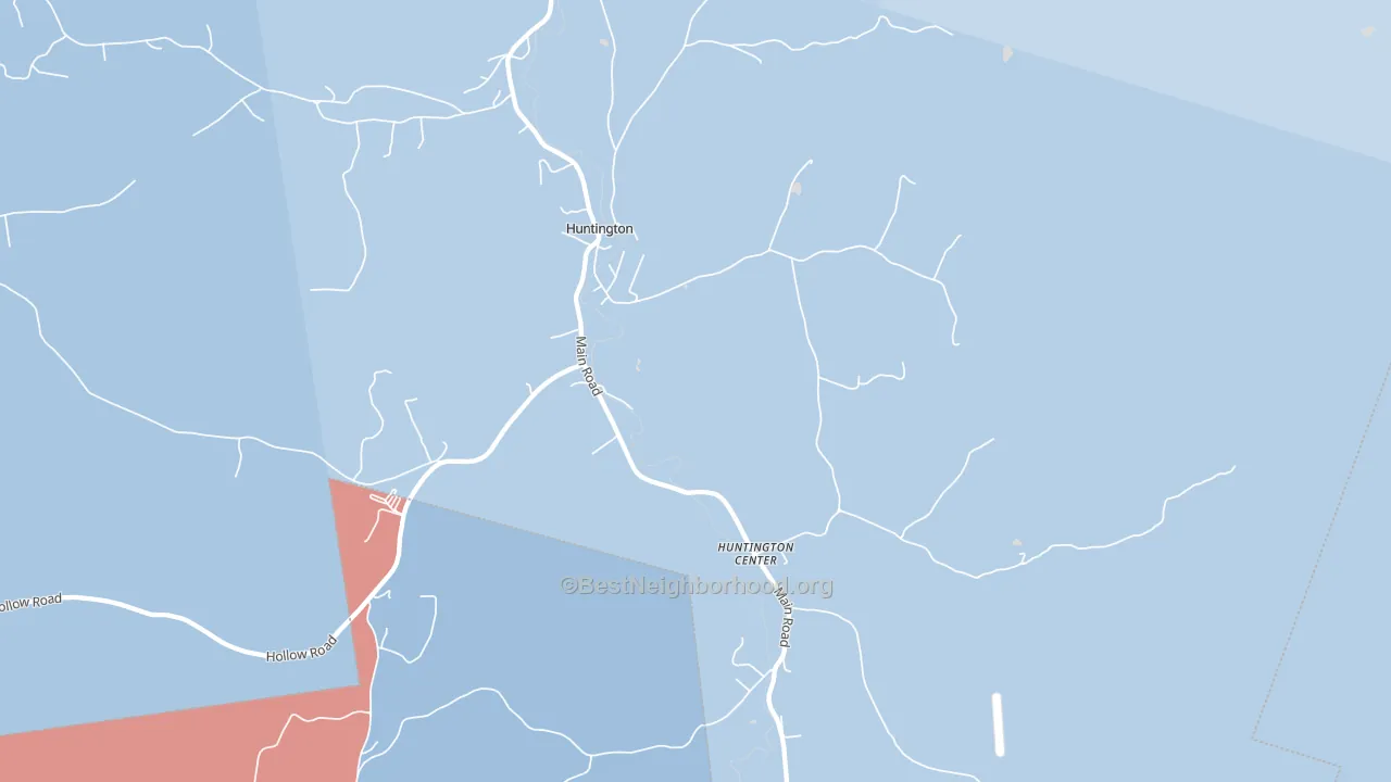 05462, VT block-group political-lean map